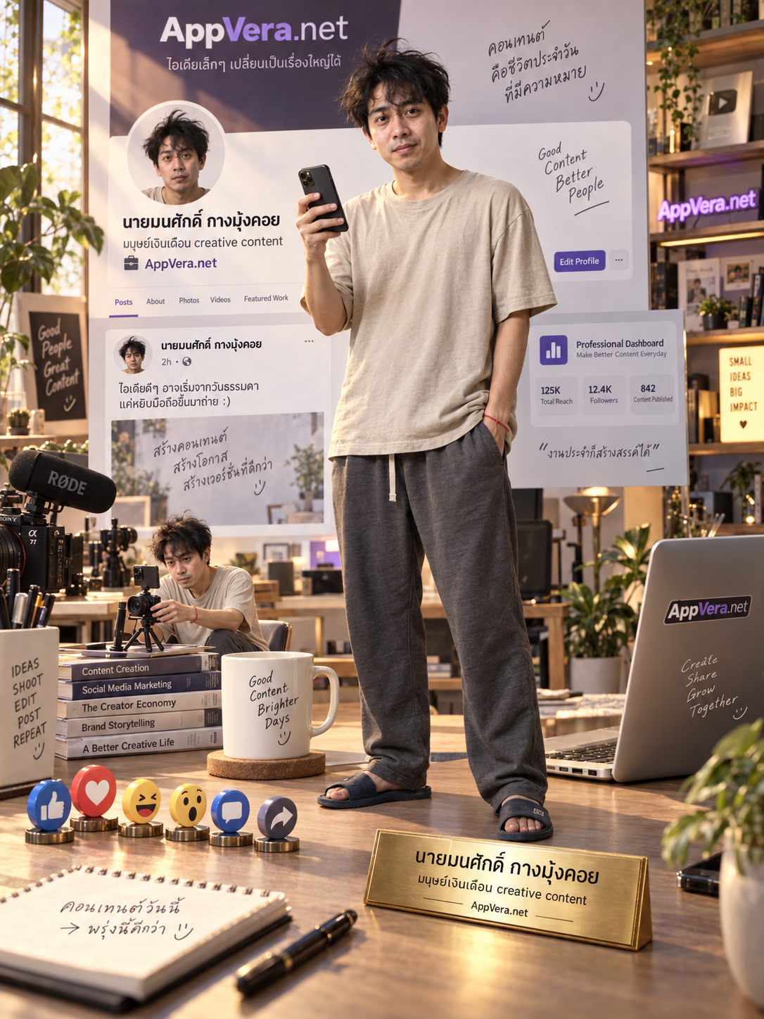 AI Premium Character Social Media Diorama